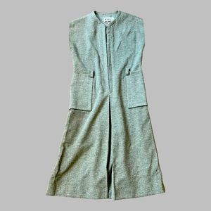 Fred Rothschild Vintage 1960s 1970s Sleeveless Polyester 1/2 Zip Shift Dress  10